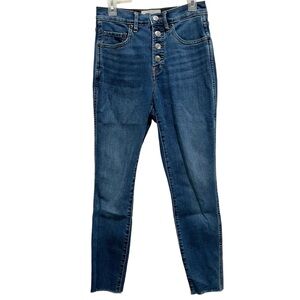 Everlane High Waist Button Fly Vintage Skinny Jeans Ankle